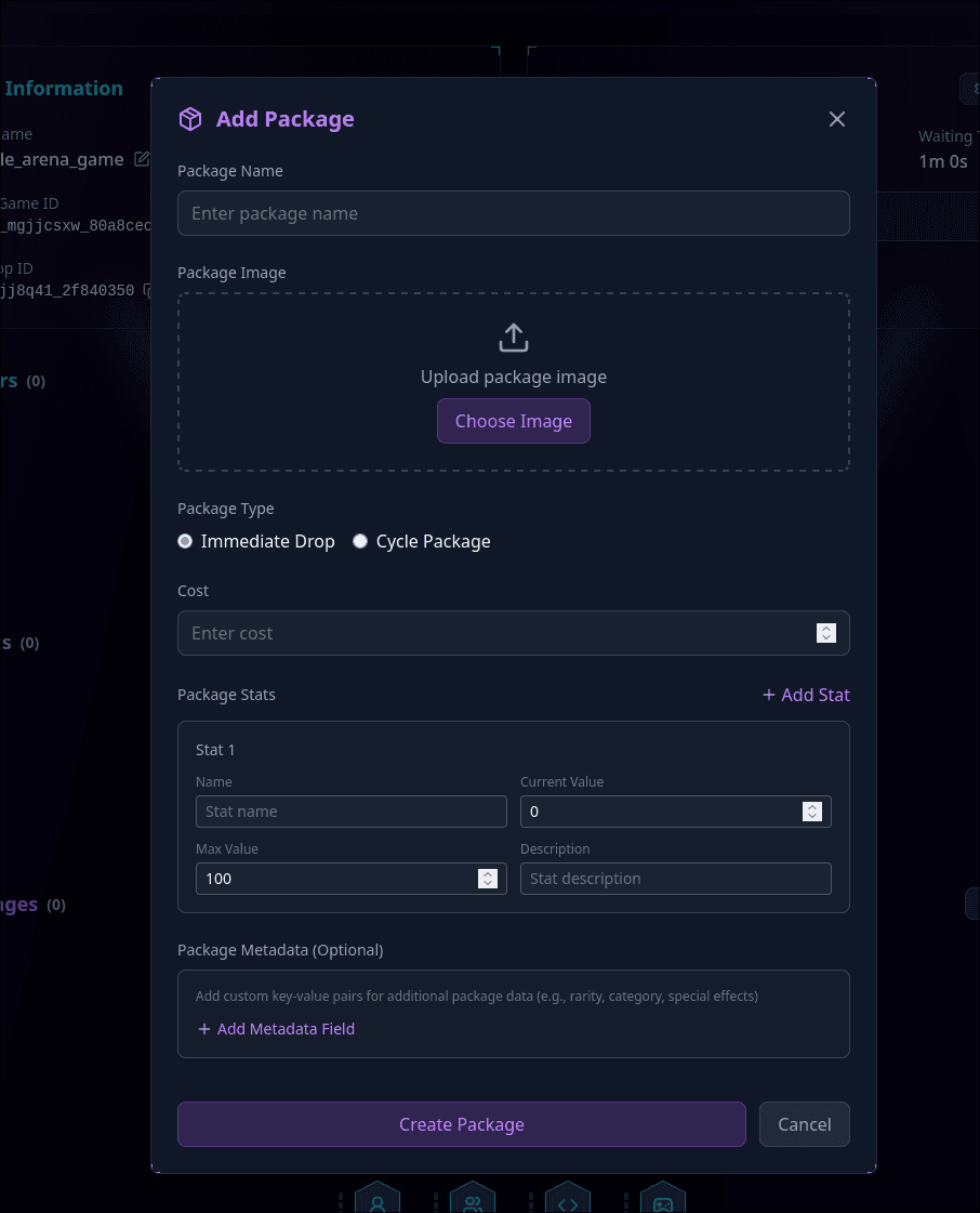 Package Features Configuration