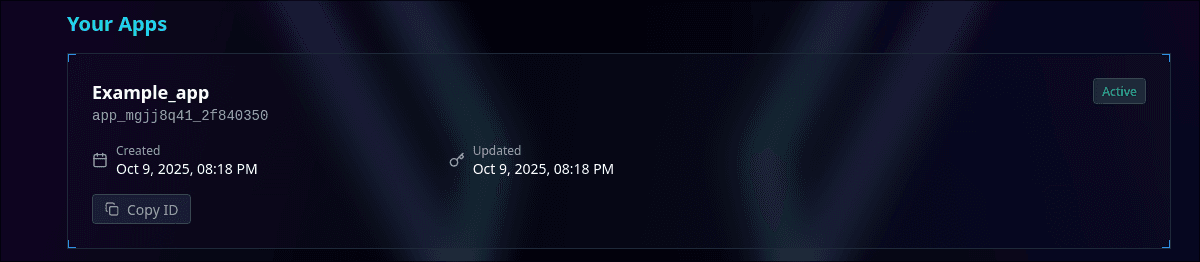 Vorld Auth App Created
